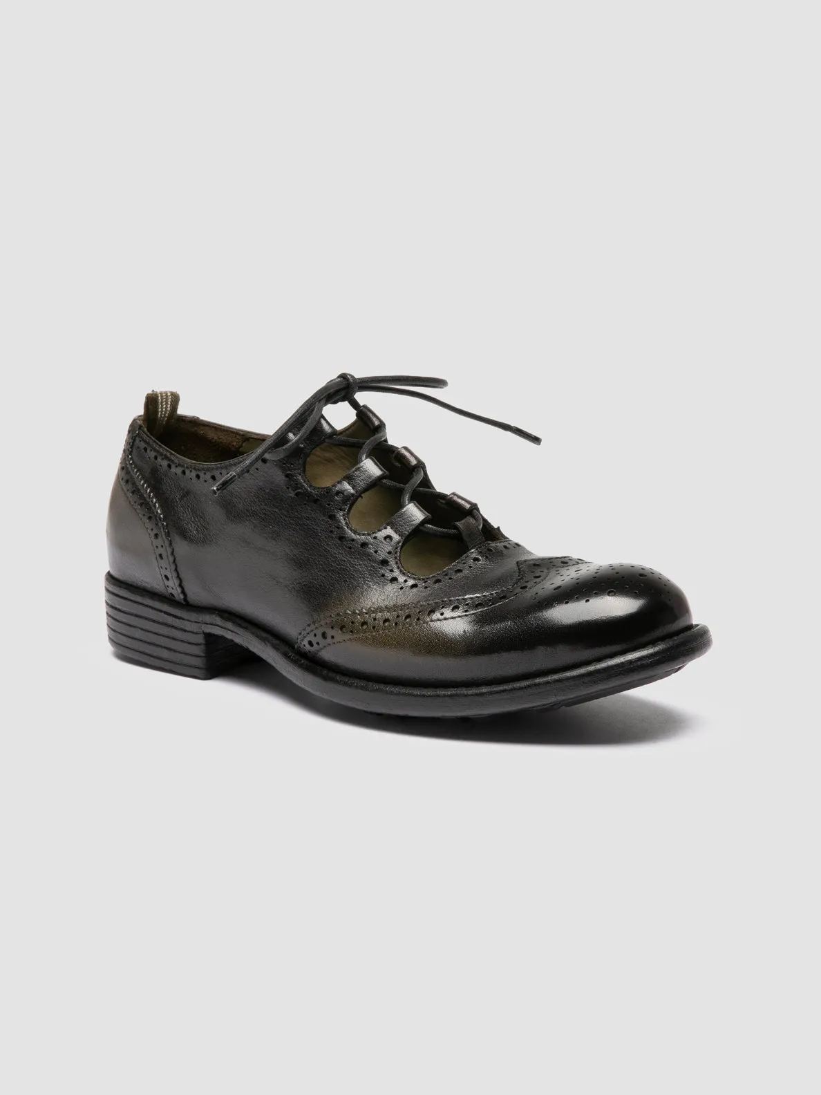 CALIXTE 084 - Dark Green Leather Oxford Shoes sold by Officine Creative product image thumbnail 3