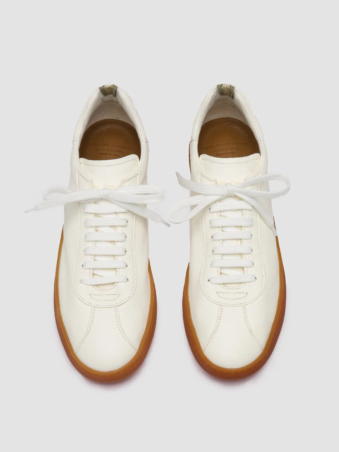 HALO 001 - White Leather Low Top Sneakers sold by Officine Creative product image thumbnail 2