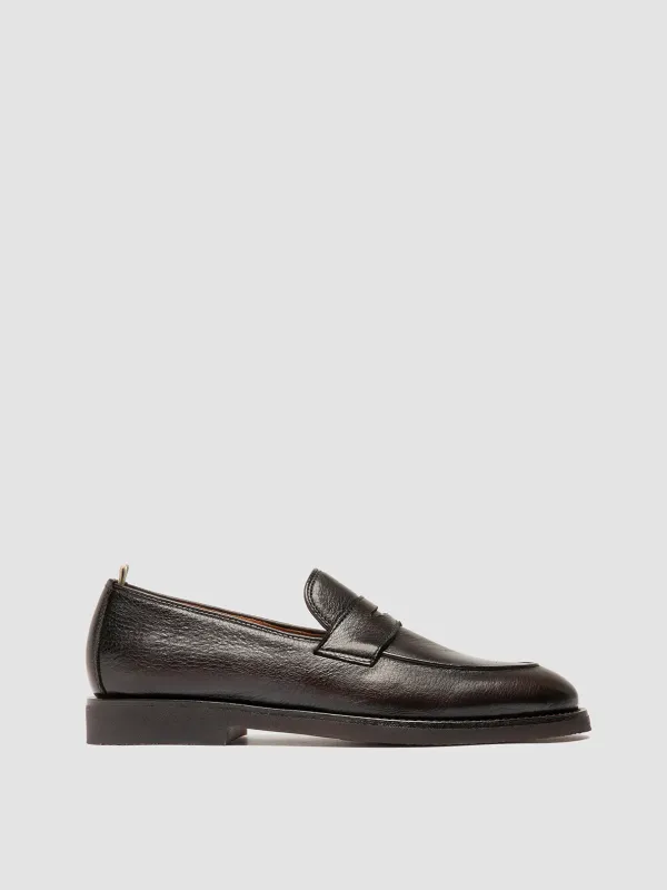 OPERA FLEXI 101 - Dark Brown Leather Penny Loafers sold by Officine Creative