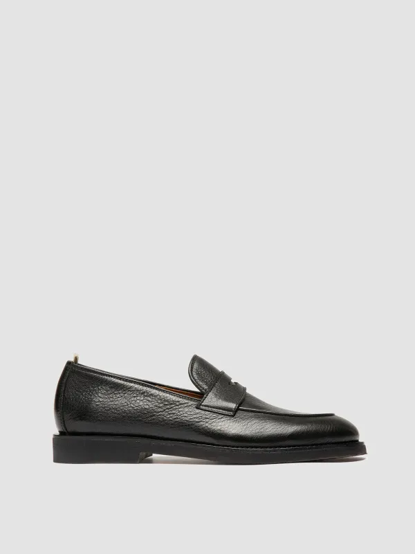 OPERA FLEXI 101 - Black Leather Penny Loafers sold by Officine Creative