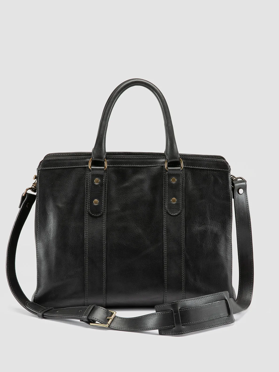 RARE 046 - Grey Leather Briefcase sold by Officine Creative product image thumbnail 4