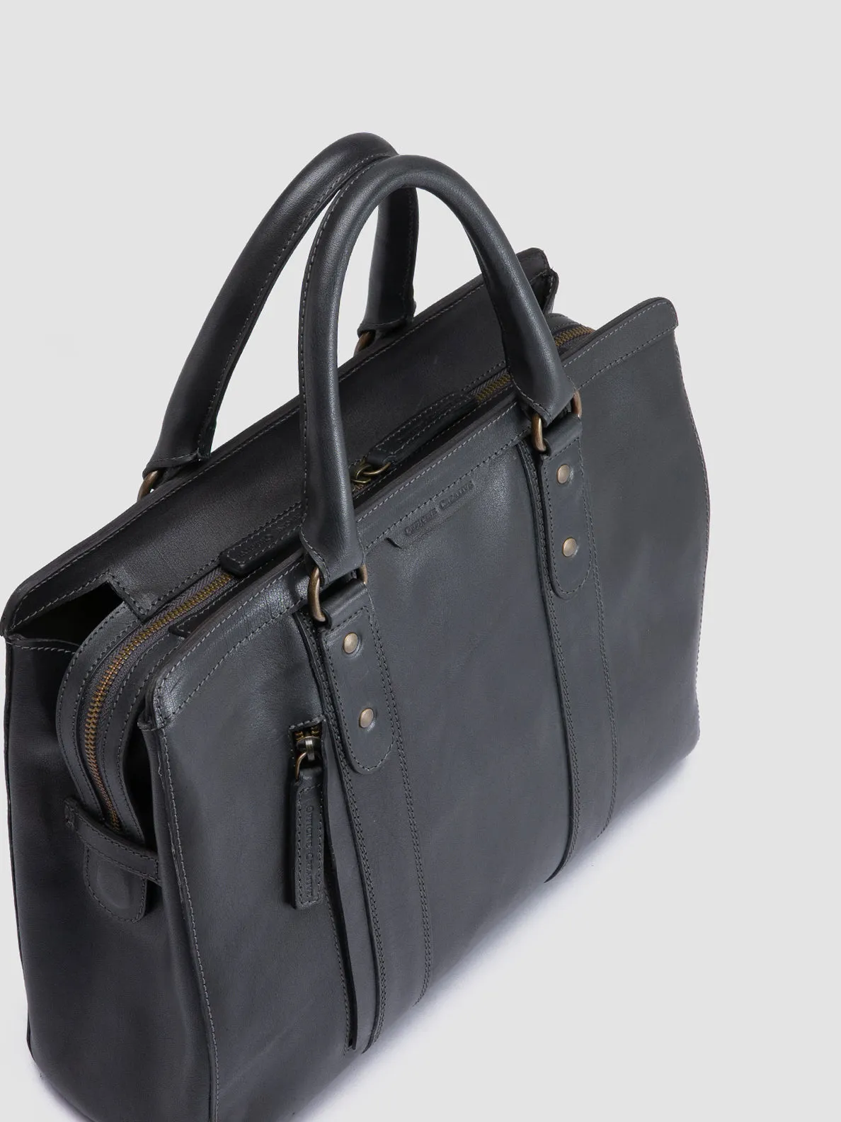RARE 046 - Grey Leather Briefcase sold by Officine Creative product image thumbnail 2