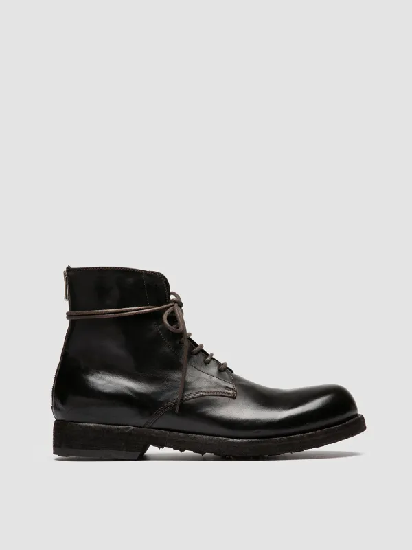 BULLA DD 102 - Dark Brown Leather Lace-up Boots sold by Officine Creative