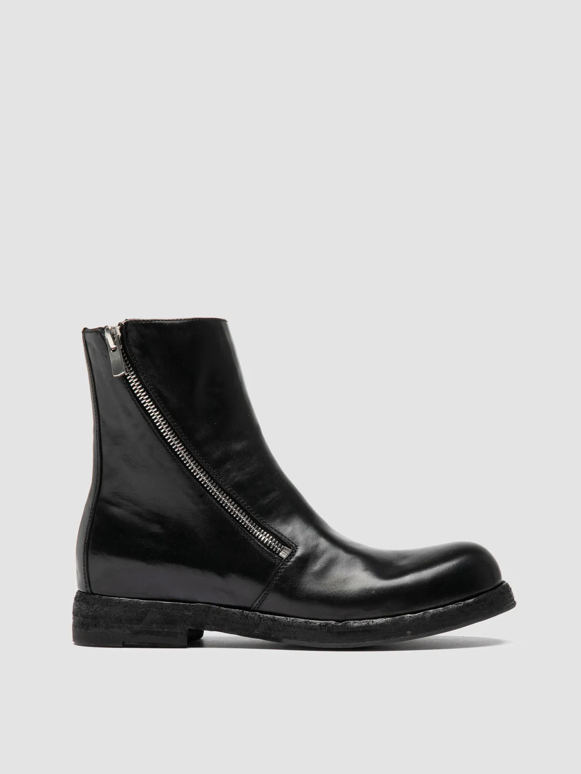 BULLA DD 312 - Black Leather Zipped Boots sold by Officine Creative