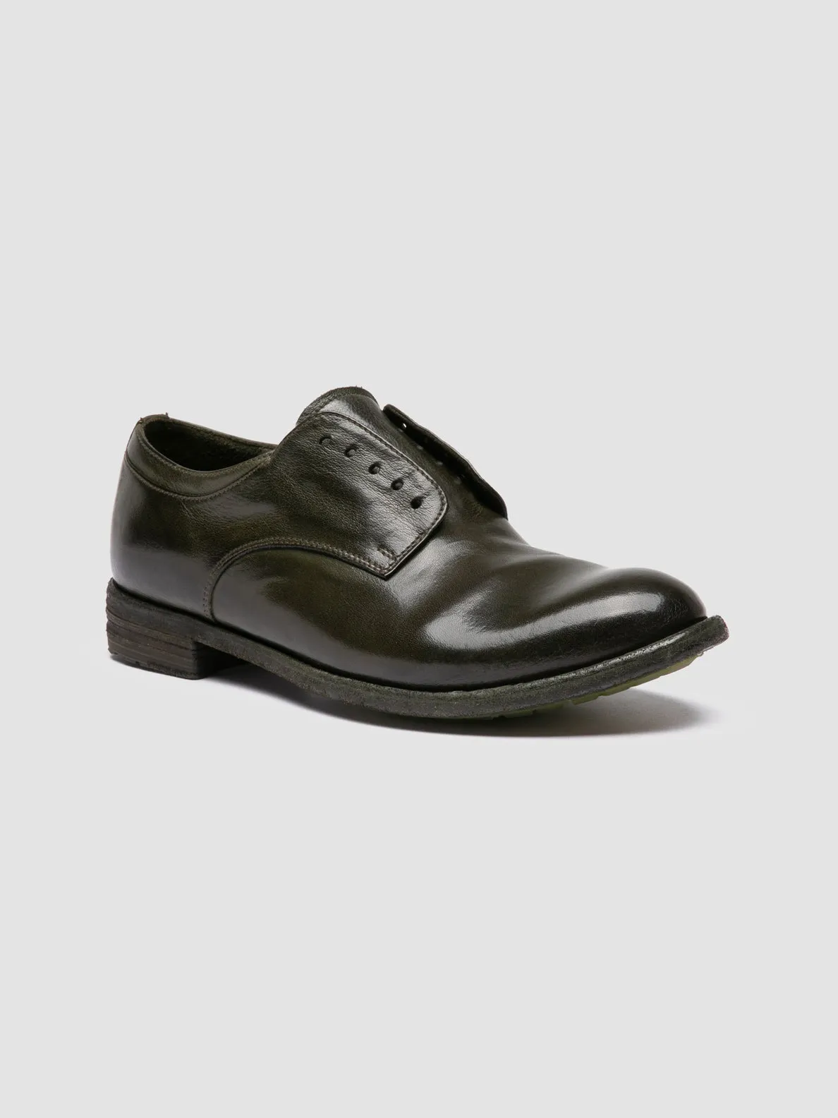 LEXIKON 012 - Dark Green Leather Derby Shoes sold by Officine Creative product image thumbnail 3
