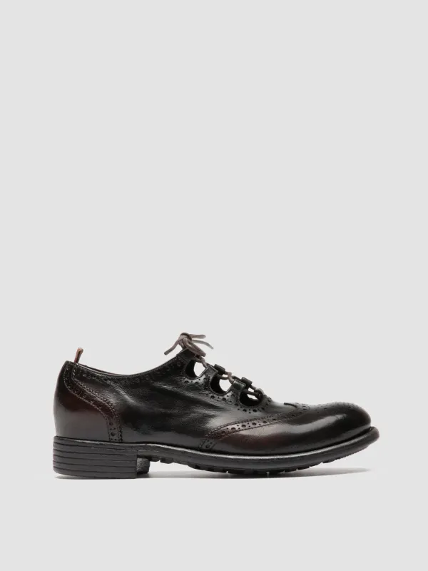 CALIXTE 084 - Dark Brown Leather Oxford Shoes sold by Officine Creative