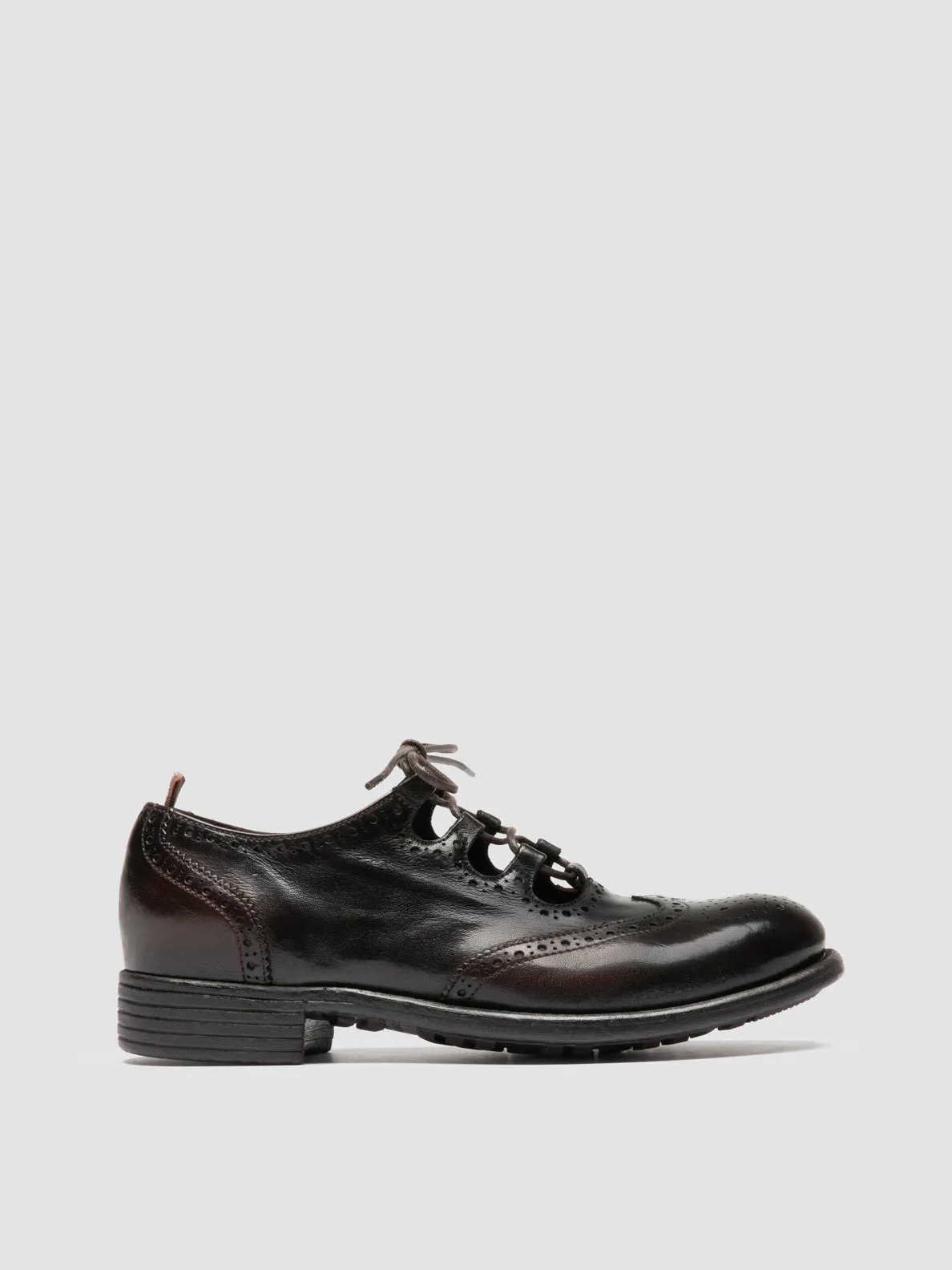 CALIXTE 084 - Dark Brown Leather Oxford Shoes sold by Officine Creative