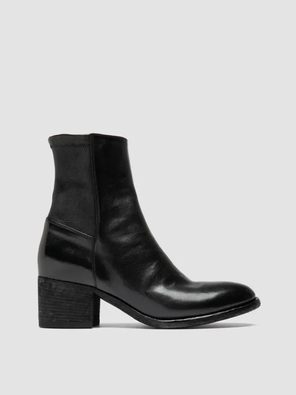 DENNER 127 - Black Leather Zipped Boots sold by Officine Creative