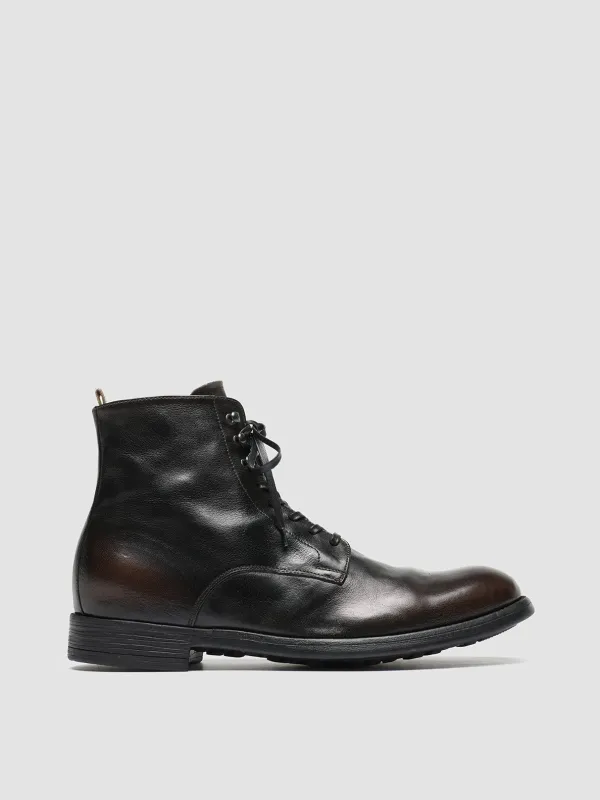 CHRONICLE 004 - Dark Brown Leather Ankle Boots sold by Officine Creative
