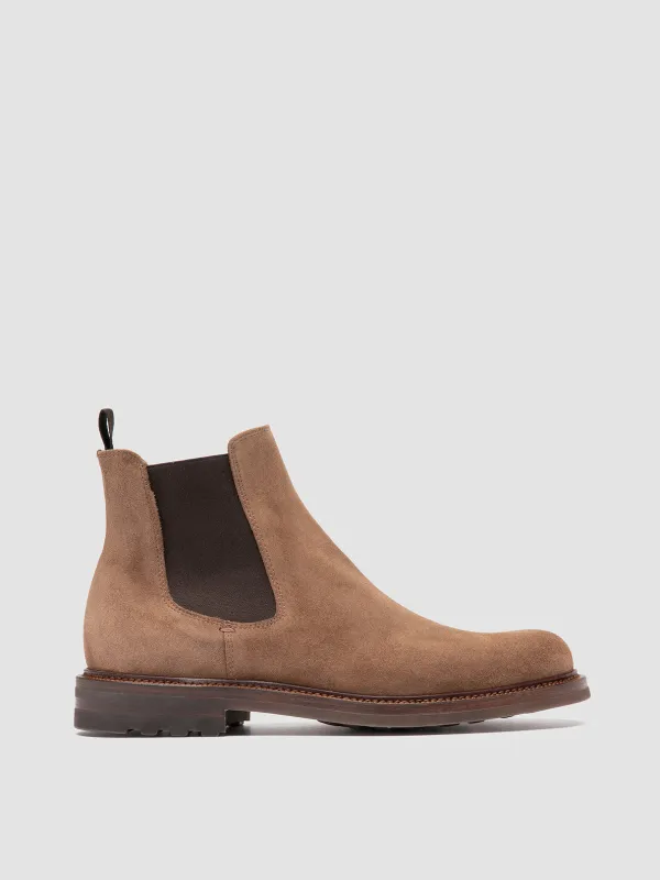 ASTON FLEXI 004 - Brown Suede Chelsea Boots made by Officine Creative