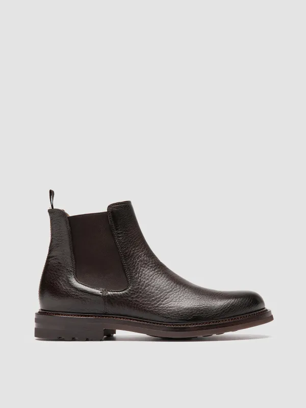 ASTON FLEXI 004 - Dark Brown Leather Chelsea Boots made by Officine Creative