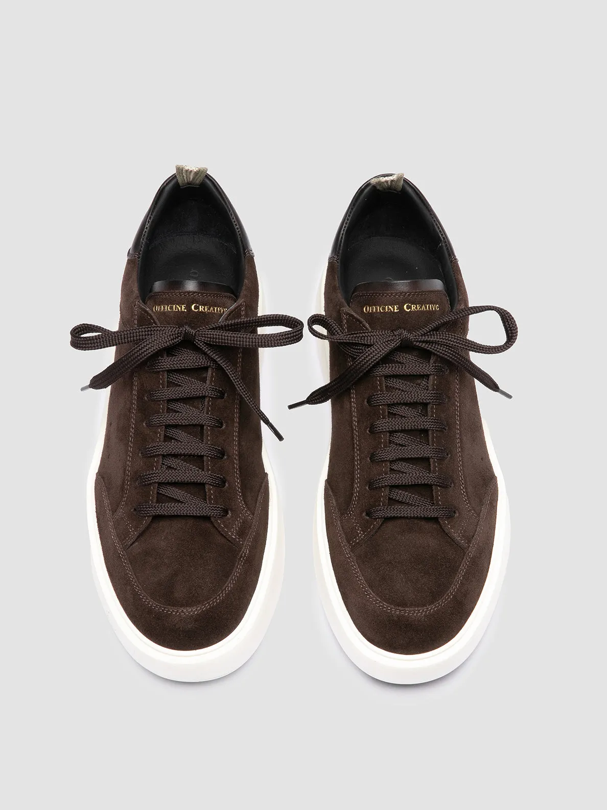 SEQUEL 002 - Dark Brown Suede and Leather Sneakers sold by Officine Creative product image thumbnail 2