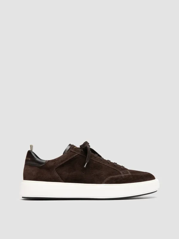 SEQUEL 002 - Dark Brown Suede and Leather Sneakers sold by Officine Creative
