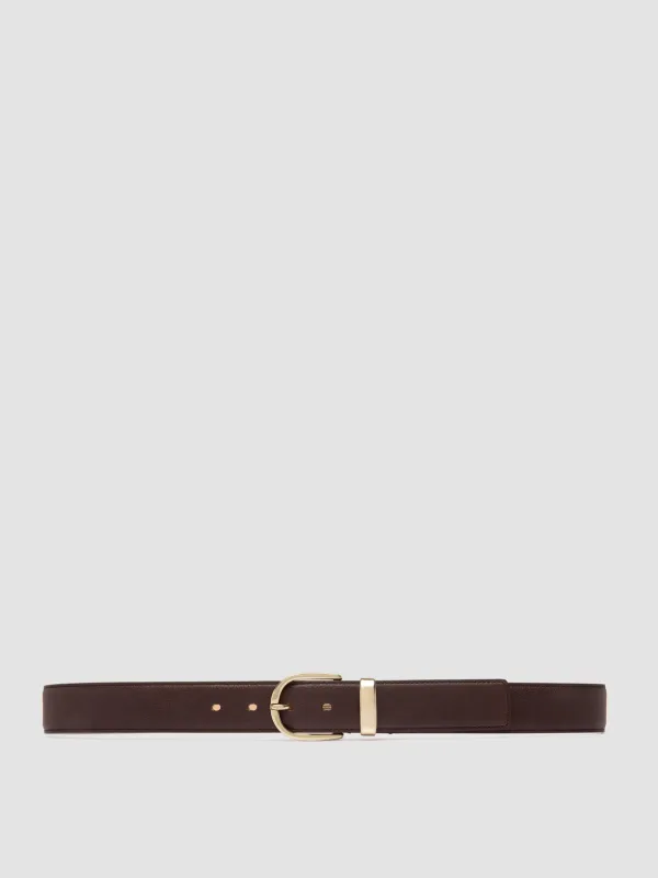 OC STRIP 100 - Dark Brown Leather Belt sold by Officine Creative