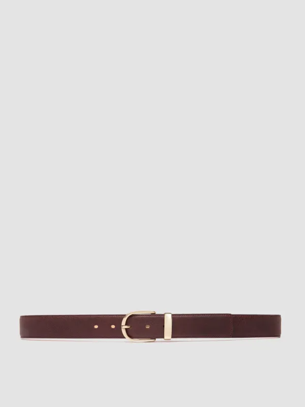 OC STRIP 100 - Burgundy Leather Belt made by Officine Creative