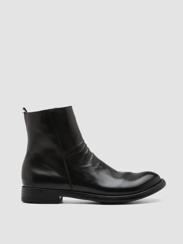 HIVE 010 - Black Leather Boots made by Officine Creative