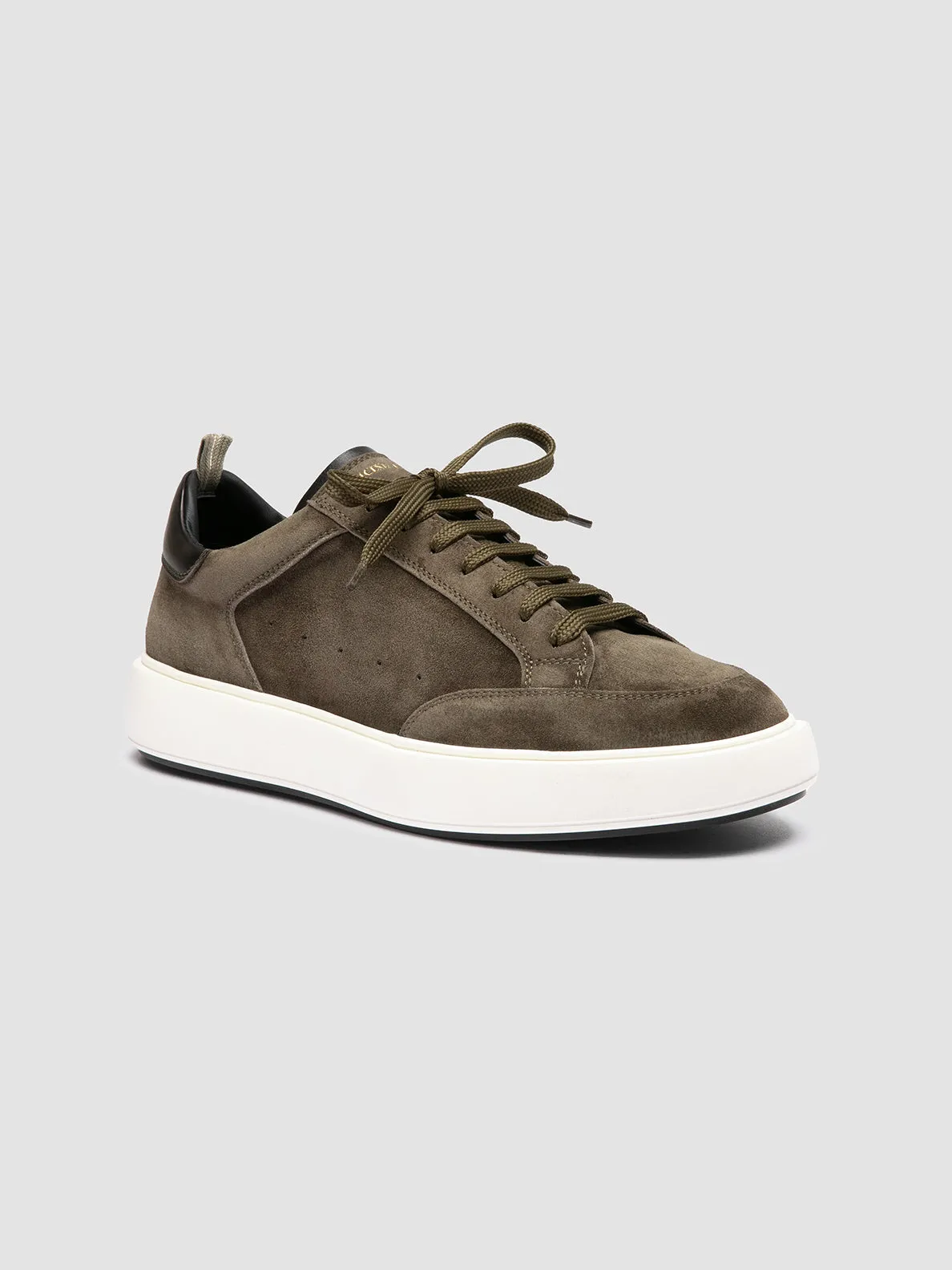 SEQUEL 002 - Green Suede and Leather Low Top Sneakers sold by Officine Creative product image thumbnail 3