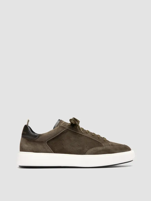 SEQUEL 002 - Green Suede and Leather Low Top Sneakers sold by Officine Creative