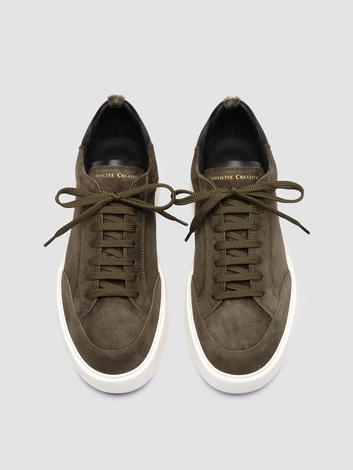 SEQUEL 002 - Green Suede and Leather Low Top Sneakers sold by Officine Creative product image thumbnail 2