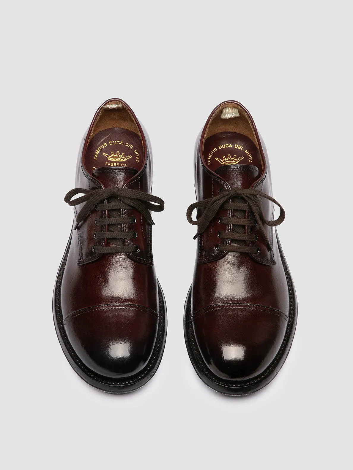 ADMIRAL 008 - Burgundy Leather Derby Shoes sold by Officine Creative product image thumbnail 2
