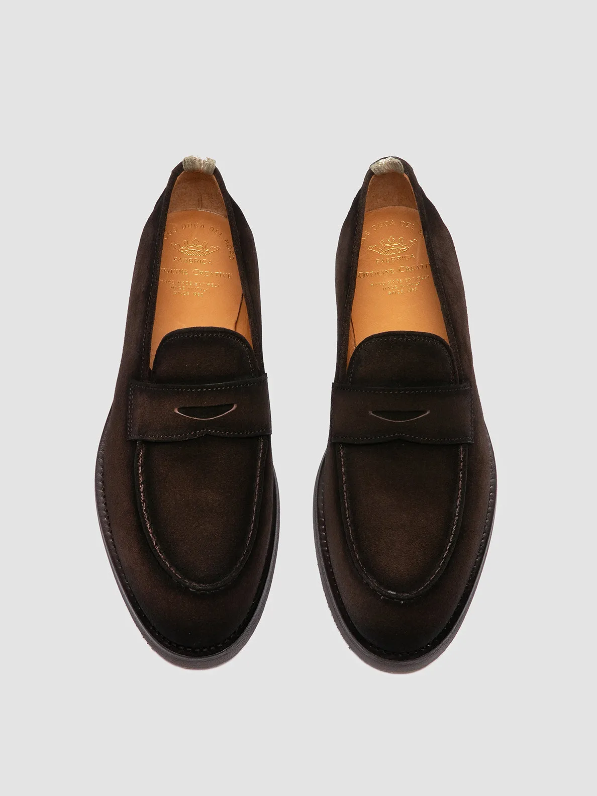 OPERA FLEXI 101 - Dark Brown Suede Penny Loafers sold by Officine Creative product image thumbnail 2