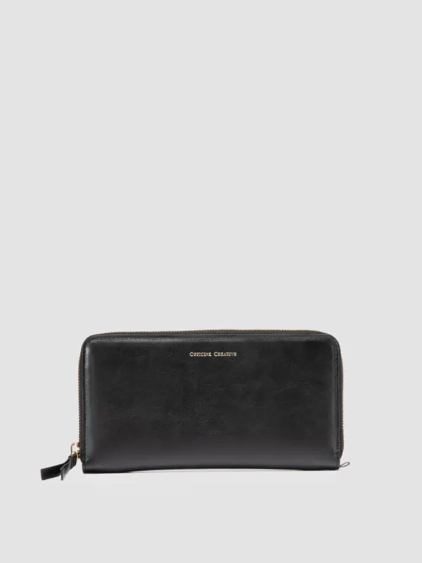 JULIET 01 - Black Leather Wallet made by Officine Creative