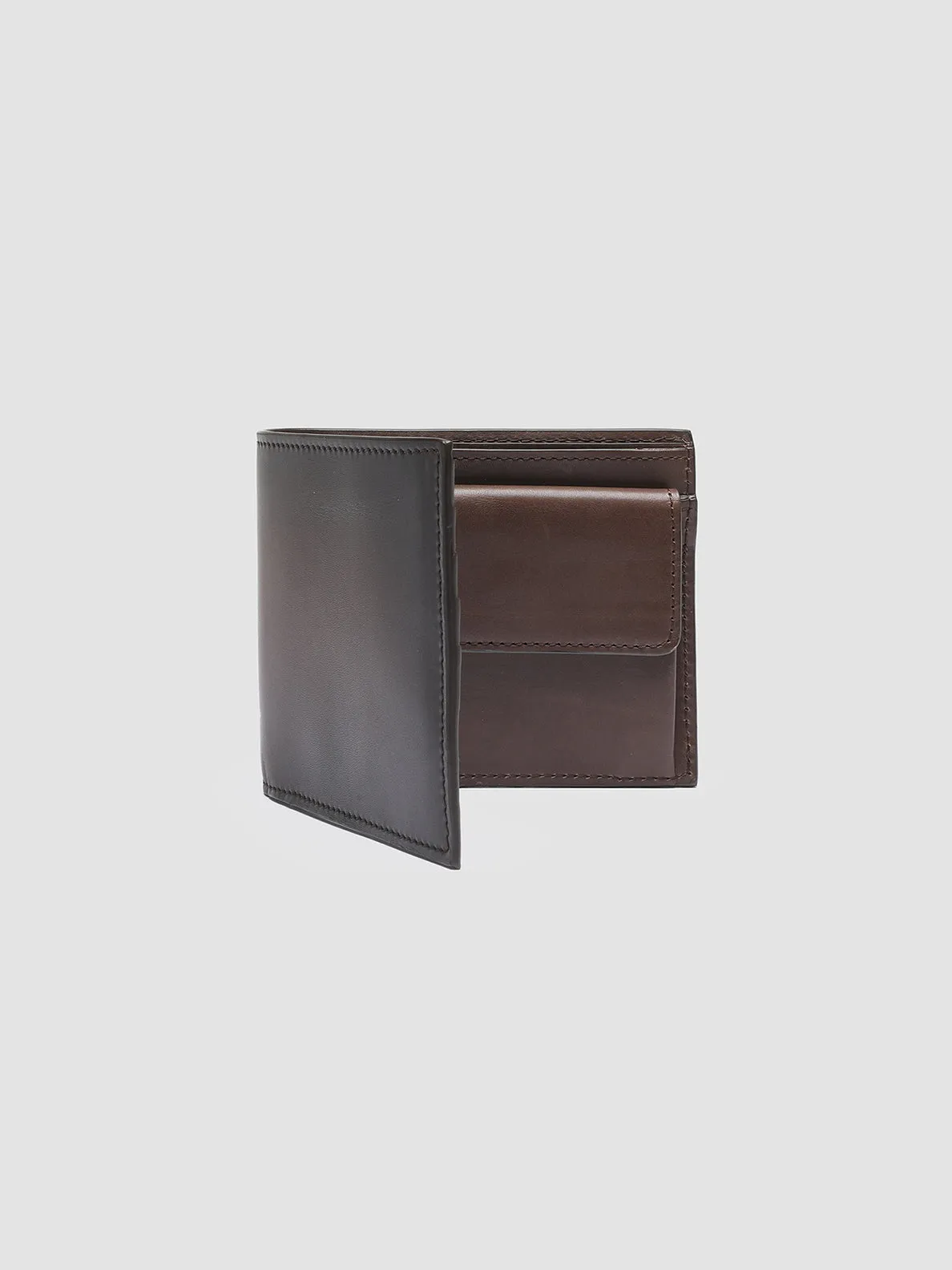 BOUDIN 02 - Dark Brown Leather Bifold Wallet sold by Officine Creative product image thumbnail 4