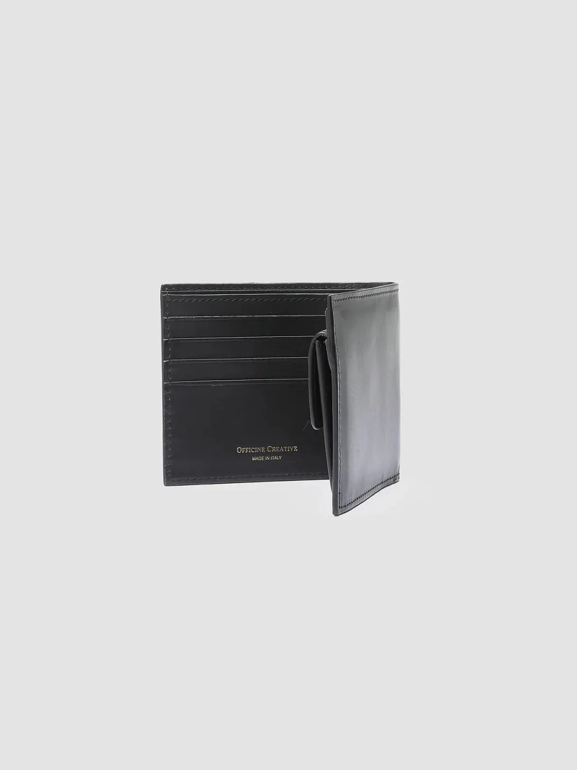 BOUDIN 02 - Black Leather Bifold Wallet sold by Officine Creative product image thumbnail 3
