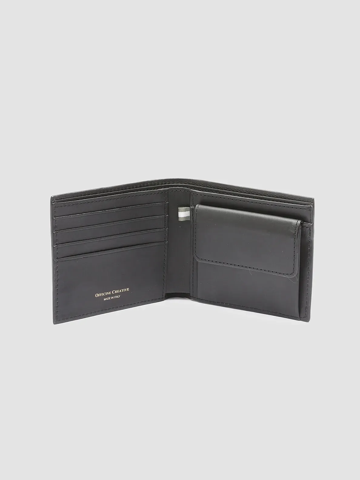 BOUDIN 02 - Black Leather Bifold Wallet sold by Officine Creative product image thumbnail 2