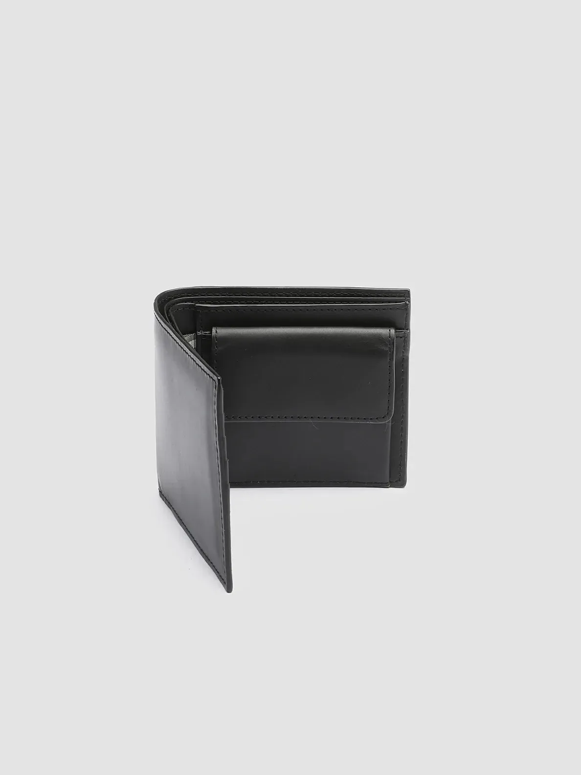 BOUDIN 02 - Black Leather Bifold Wallet sold by Officine Creative product image thumbnail 4