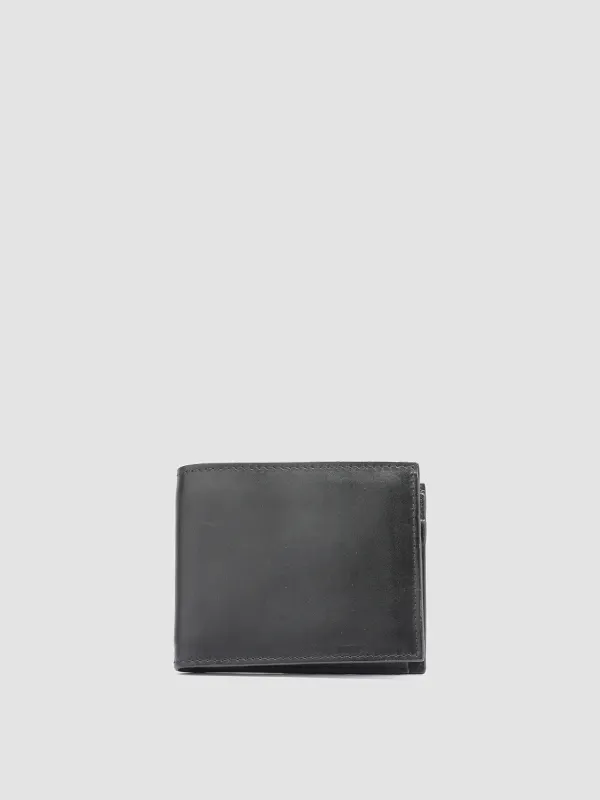 BOUDIN 02 - Black Leather Bifold Wallet sold by Officine Creative