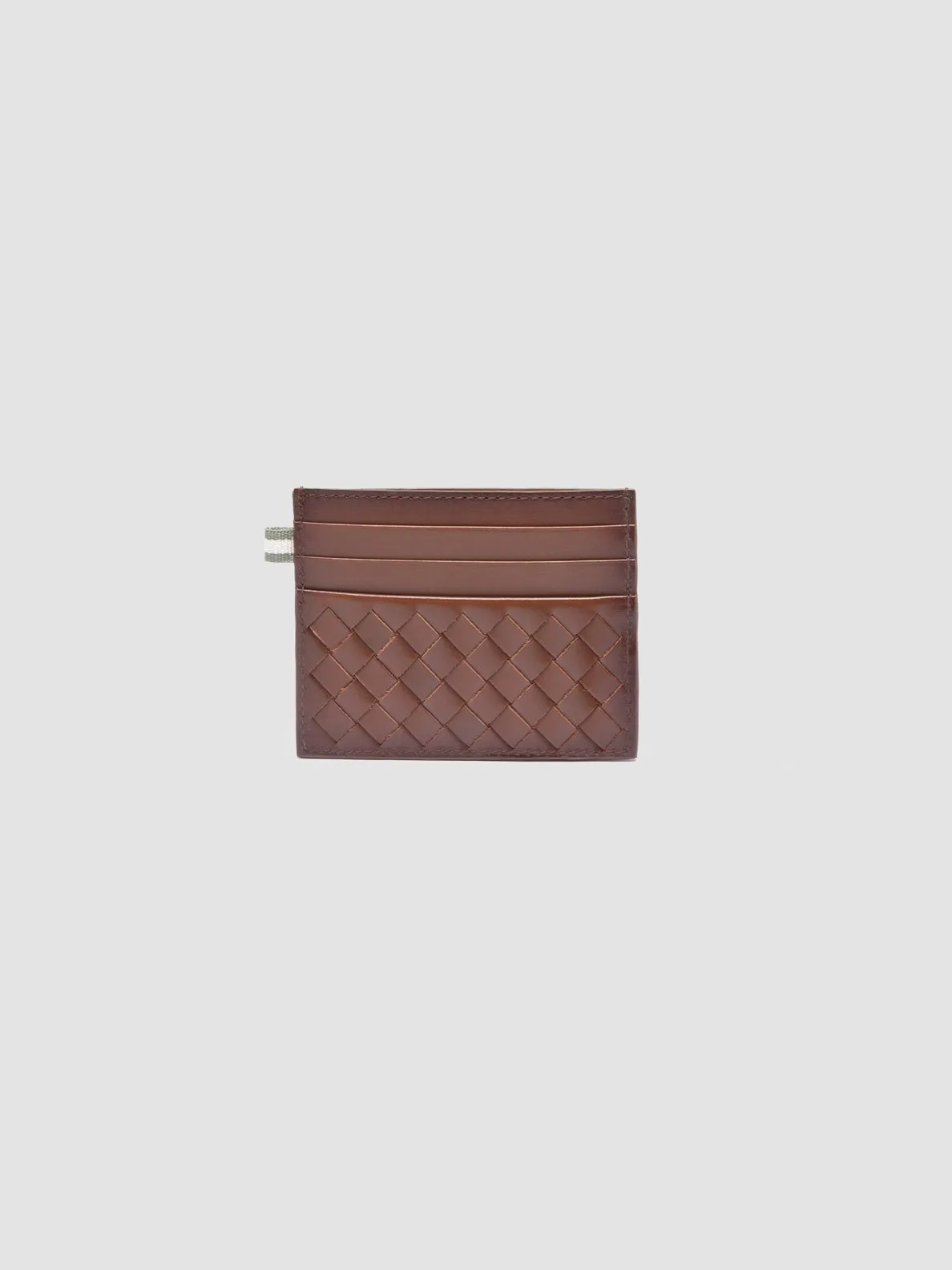 BOUDIN 122 - Light Brown Woven Leather Card Holder sold by Officine Creative product image thumbnail 2