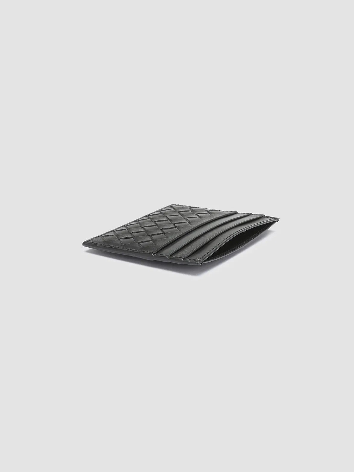 BOUDIN 122 - Black Woven Leather Card Holder sold by Officine Creative product image thumbnail 3