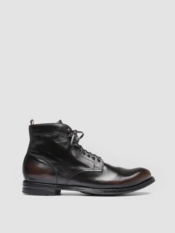 ANATOMIA 013 - Dark Brown Leather Ankle Boots sold by Officine Creative