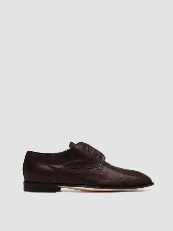 SOLITUDE 104 - Dark Brown Leather Derby Shoes sold by Officine Creative