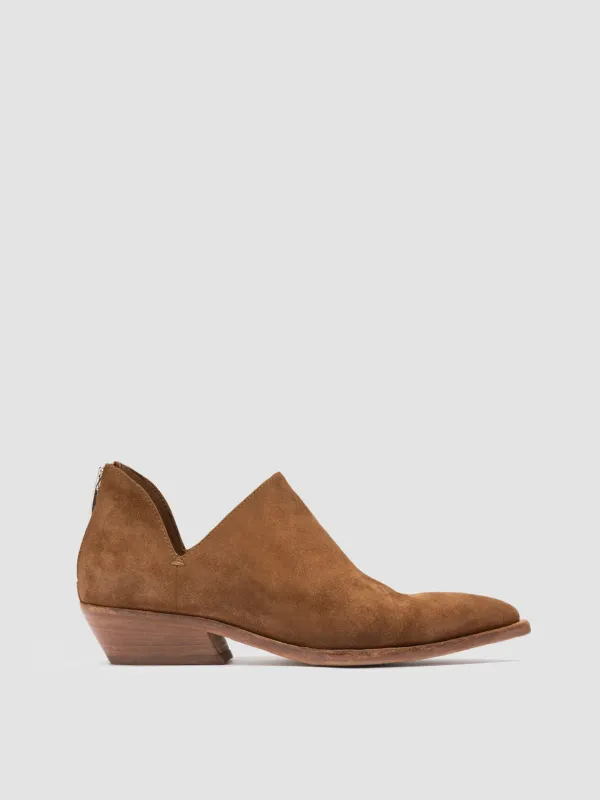 NOELIE DD 106 - Brown Suede Zipped Boots sold by Officine Creative