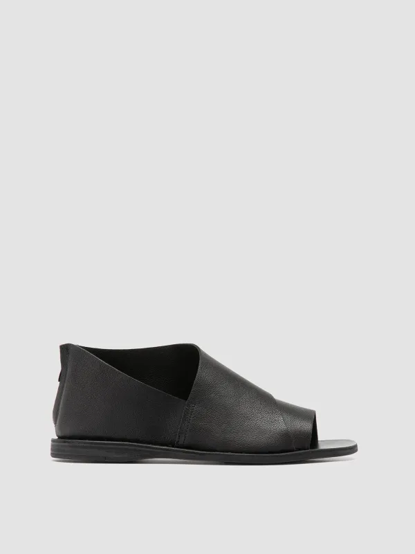 ITACA 046 - Black Leather Peep Toe Shoes sold by Officine Creative