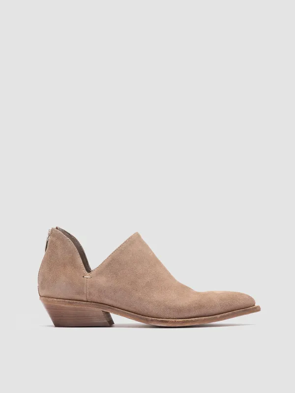 NOELIE DD 106 - Taupe Suede Zipped Boots sold by Officine Creative