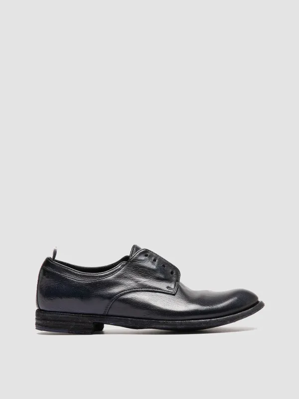LEXIKON 501 - Navy Leather Derby Shoes sold by Officine Creative
