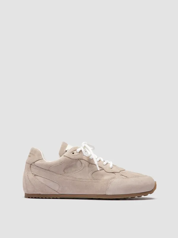 AWAY 101 - Ivory Suede Low Top Sneakers sold by Officine Creative