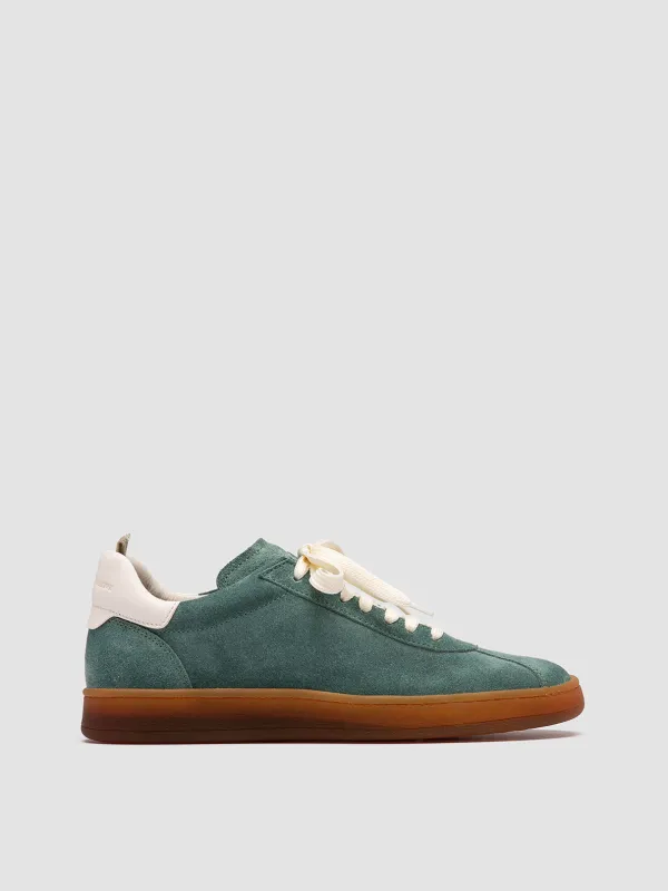 DESTINY 101 - Green Leather and Suede Low Top Sneakers sold by Officine Creative