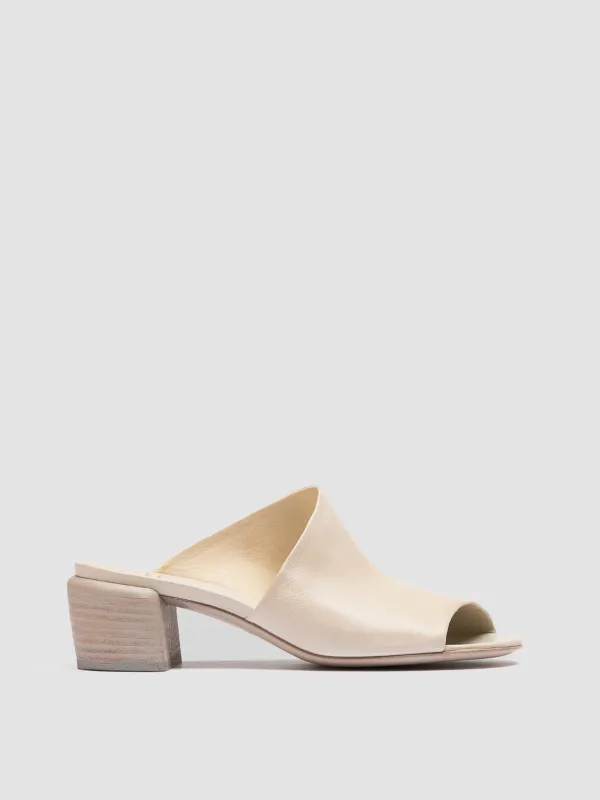 HADRY 008 - White Leather Slide Sandals sold by Officine Creative