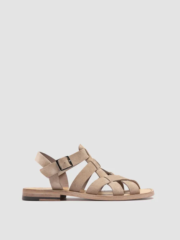 GANEMA 105 - Beige Suede Sandals sold by Officine Creative