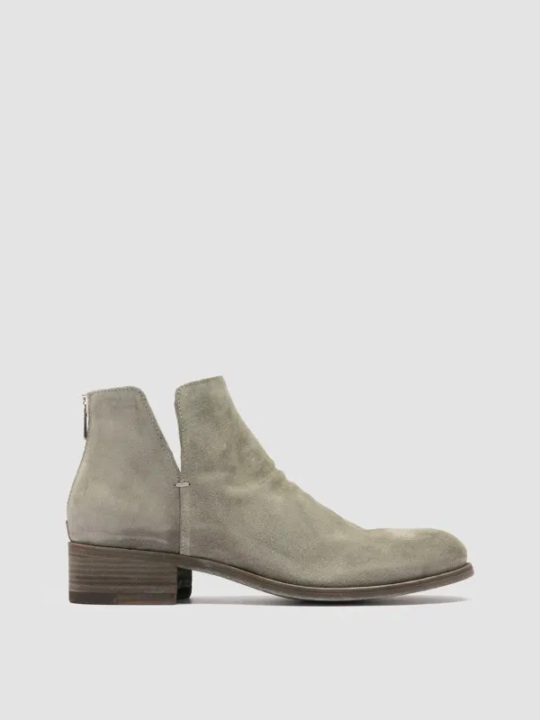 SHANTEL 003 - Green Suede Zipped Boots sold by Officine Creative
