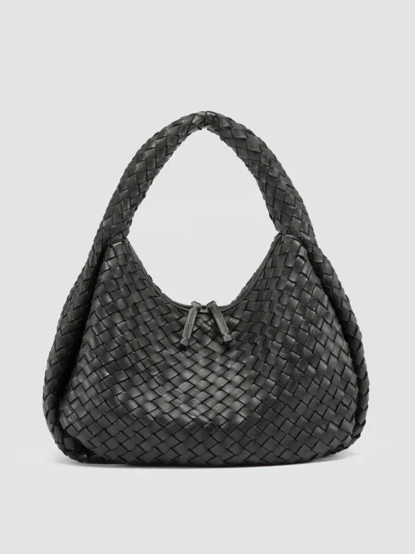 BOLINA 148 - Black Leather Shoulder Bag sold by Officine Creative