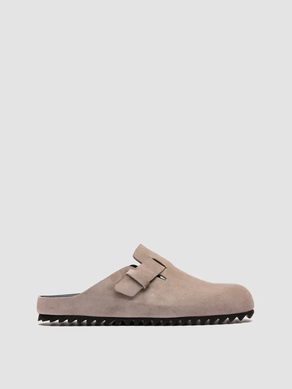 AGORÀ 012 - Grey Suede Mule Sandals sold by Officine Creative