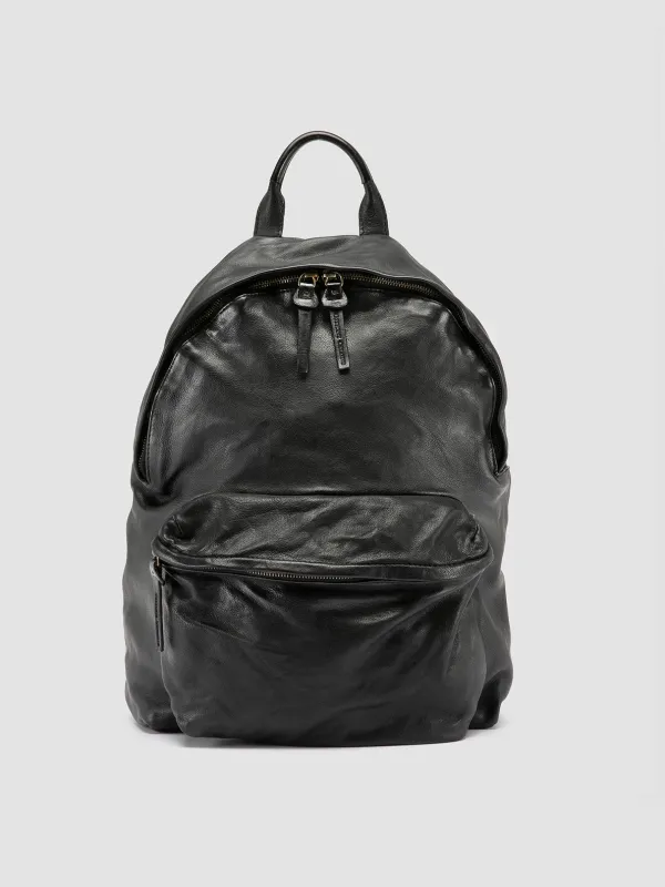 OC PACK 004 - Black Leather Backpack sold by Officine Creative