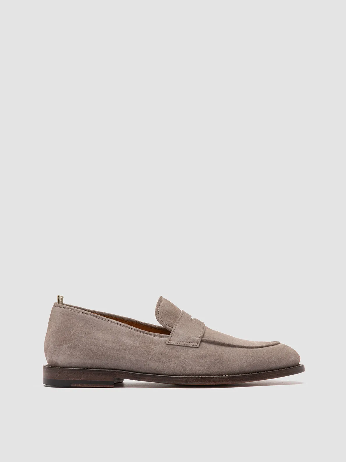 OPERA 001 - Grey Suede Penny Loafers sold by Officine Creative