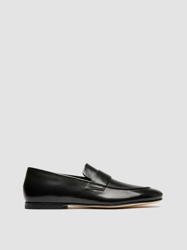 AIRTO 001 - Black Leather Penny Loafers sold by Officine Creative
