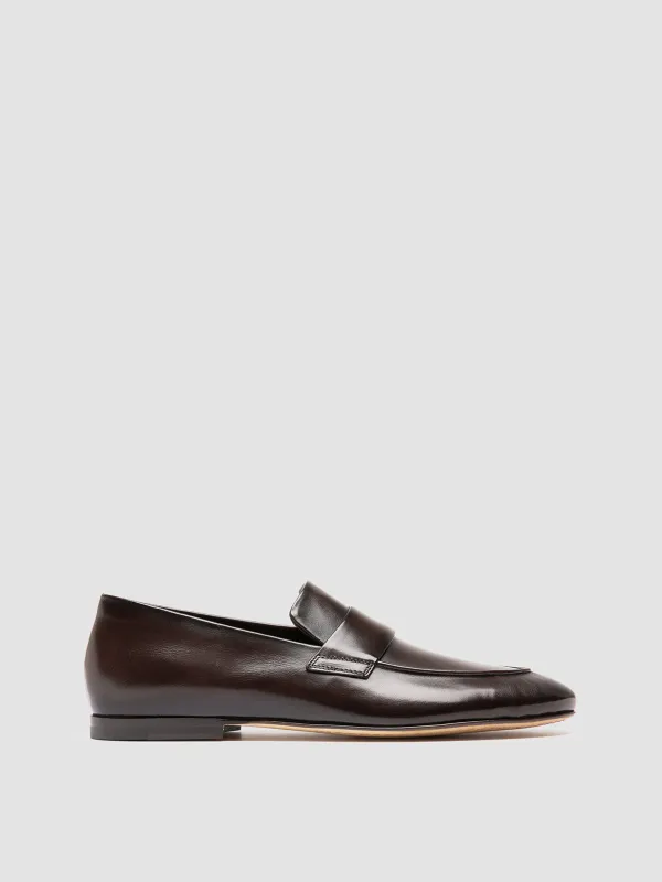 AIRTO 001 - Dark Brown Leather Penny Loafers sold by Officine Creative